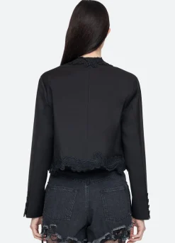 Sea New York Aerin Cropped Blazer Black Flash Sale