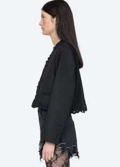 Sea New York Aerin Cropped Blazer Black Flash Sale
