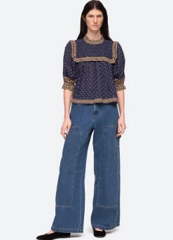 Sea New York Arlita Top Navy Clearance