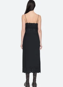 Sea New York Baylin Slip Dress Black Outlet