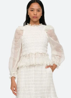 Sea New York Blaine Top Eggshell Clearance