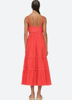 Sea New York Camila Slip Dress Red Fashion