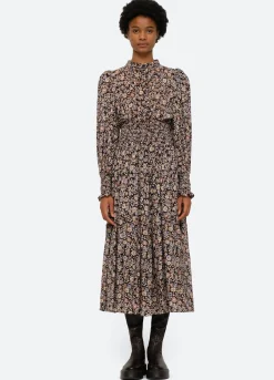 Sea New York Carson Smocked Dress Multi Sale