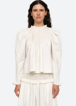 Sea New York Casey L/S Top Eggshell Discount
