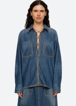 Sea New York Fallon Top Blue Discount