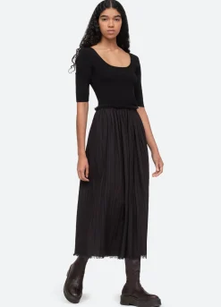Sea New York Greir Combo Dress Black Best Sale