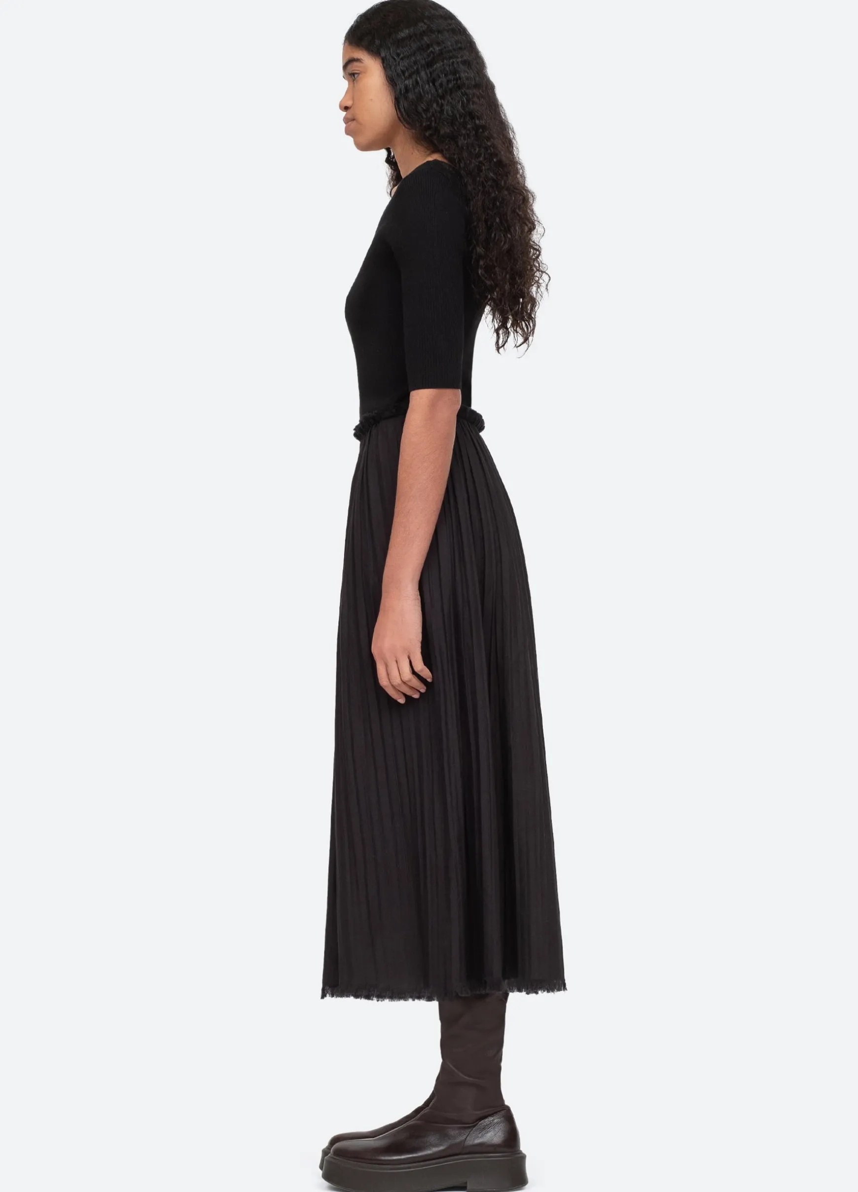 Sea New York Greir Combo Dress Black Best Sale
