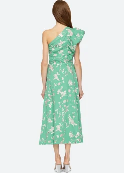 Sea New York Julian One Shoulder Dress Mint Best Sale