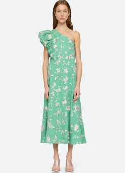 Sea New York Julian One Shoulder Dress Mint Best Sale
