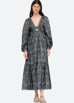 Sea New York Marlee L/S Dress Black Cheap