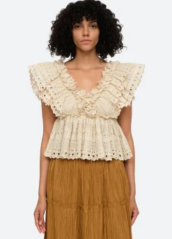 Sea New York Marley V-Neck Top Cheap