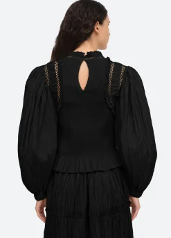 Sea New York Paco Smocked Top Fashion