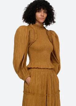 Sea New York Paco Smocked Top Fashion