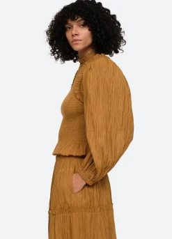 Sea New York Paco Smocked Top Fashion