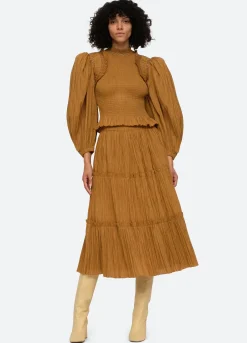 Sea New York Paco Smocked Top Fashion