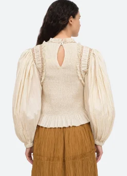 Sea New York Paco Smocked Top Fashion