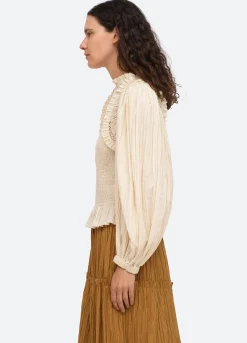 Sea New York Paco Smocked Top Fashion