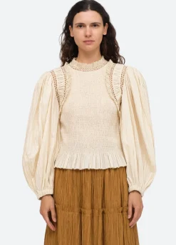 Sea New York Paco Smocked Top Fashion