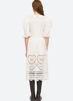 Sea New York Saint Foy Smocked Dress White New