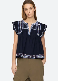 Sea New York Shaina Top Navy Best Sale